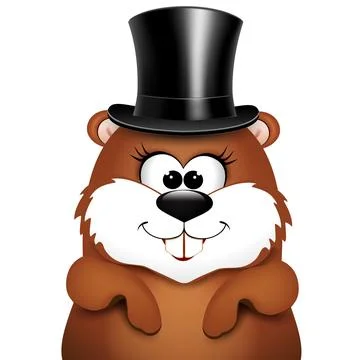 Postcard to Groundhog Day Stock Illustration