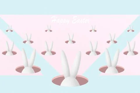 Postcard Happy Easter! Stock Photos