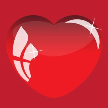 Postcard heart background. Vector illustration Stock Illustration