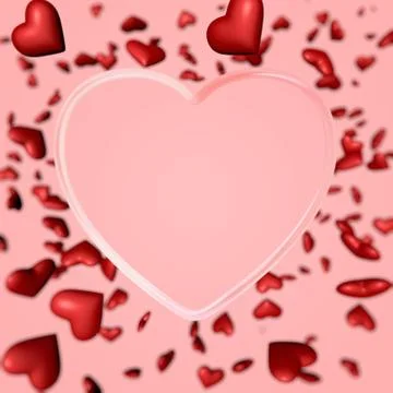 Postcard from hearts Stock Illustration