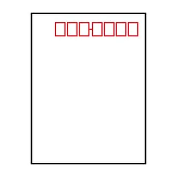 Postcard icon. Japanese postcard. Vector. Stock Illustration
