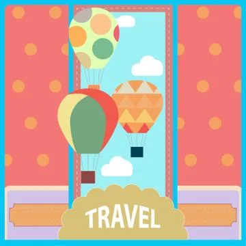 Postcard Illustrazione stock