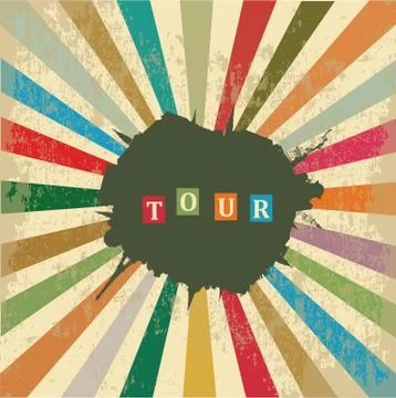 Postcard, label, travel theme template Stock Illustration