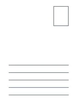 Postcard letter simple mockup pattern page layout white background vertical c Stock Illustration