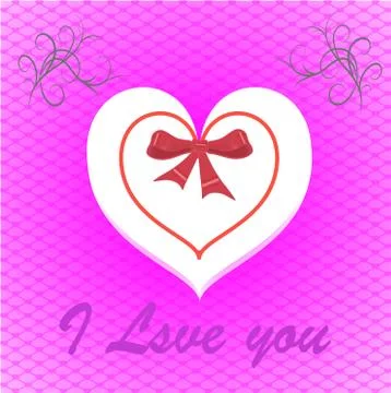 Postcard with love Stock Illustration