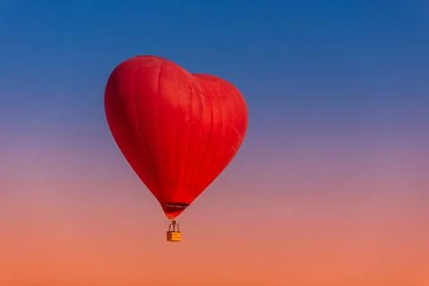 Postcard mockup with copys pace for 14 february day with a balloon in the shape Stock Photos