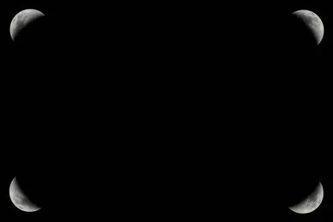 Postcard with moons with space for text Stock Photos