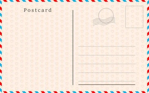 Postcard with paper texture Vector illustration Stock-Illustration