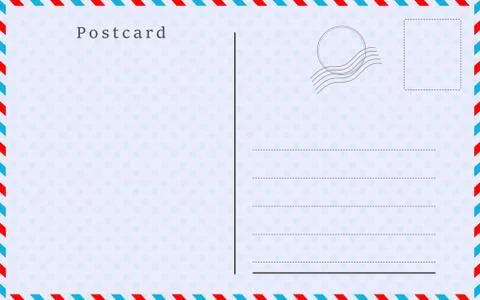 Postcard with paper texture Vector illustration Stock Illustration