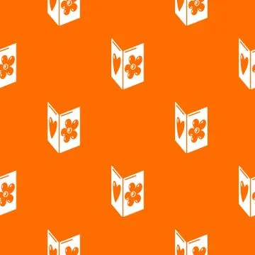 Postcard pattern vector orange 库存插图