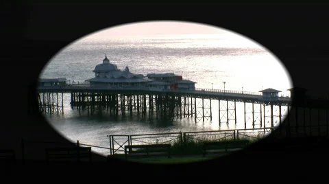 Postcard of a pier Stock Footage 140828