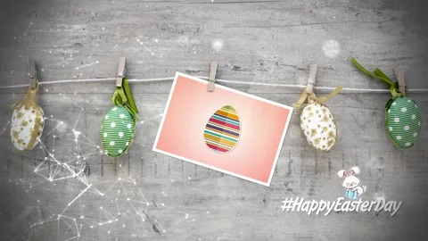 Postcard, promo-video happy easter day Stock Footage 150876404