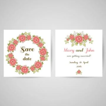 Postcard With Roses Stock Illustration