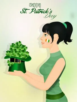 Postcard for Saint Patrick day Stock Illustration