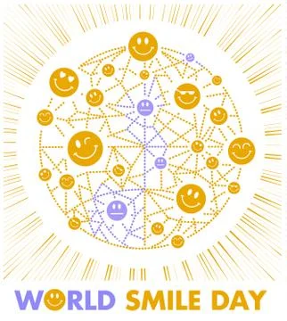Postcard Smile Day Stock Illustration