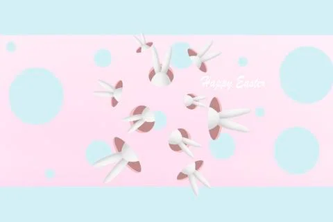 Postcard template. Happy Easter Stock Photos