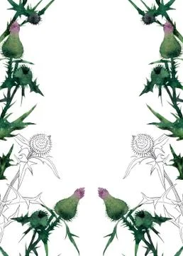 Postcard template Stock Illustration