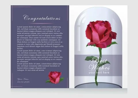 Postcard template Stock Illustration