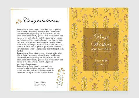 Postcard template Stock Illustration