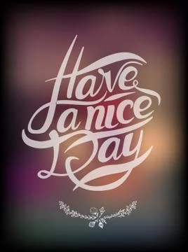 Postcard with text have a nice day Stock Illustration