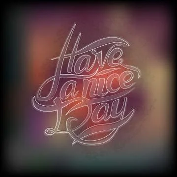 Postcard with text have a nice day Stock Illustration