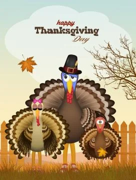 Postcard for Thanksgiving day Stock Illustration