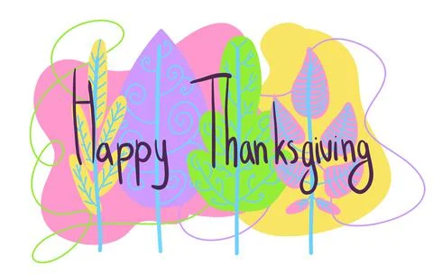 Postcard trees flat Stock Illustration