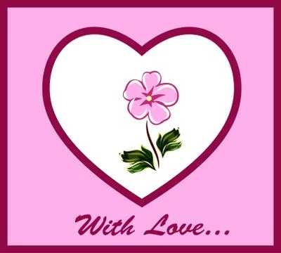 Postcard valentines 스톡 일러스트