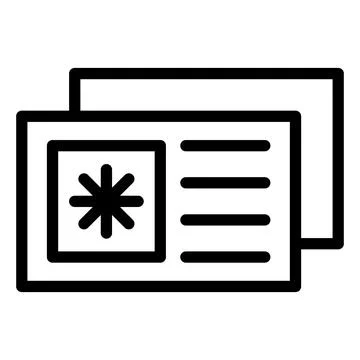 Postcard Vector Icon Design Illustration Stock Illustration
