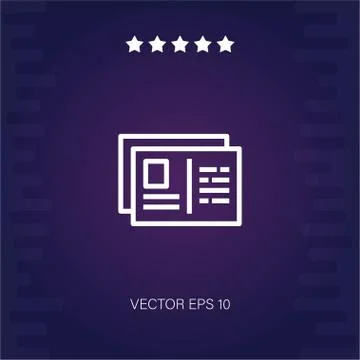 Postcard vector icon Stock Illustration