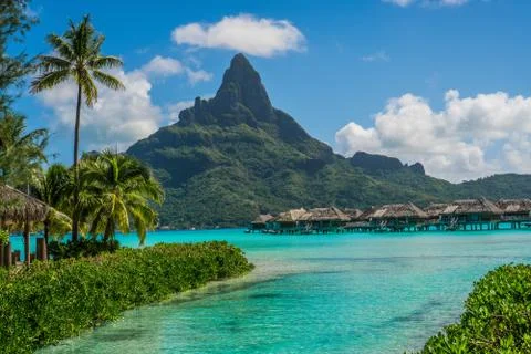 Postcard view of Bora Bora Stock Photos