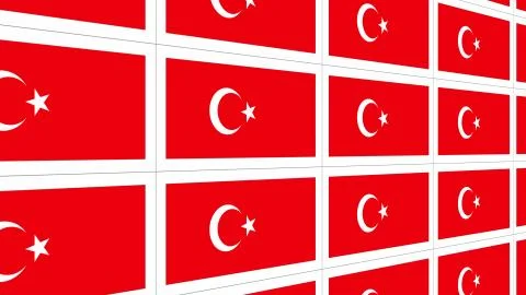 Postcards with Turkish national flag Stock Illustration