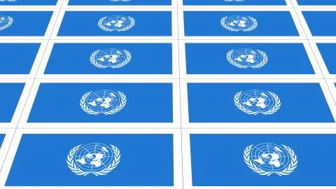 Postcards with United Nations flag Stock Illustration