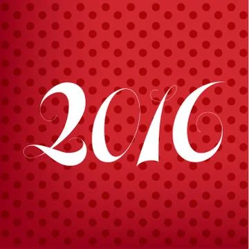 Poster 2016 numbers on the background, vector graphics Stock Illustration
