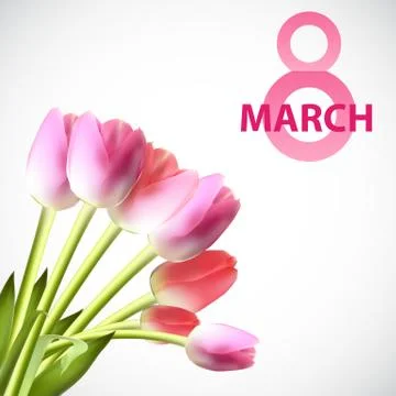 Poster 8 March Card Vector Illustration Stock Illustration