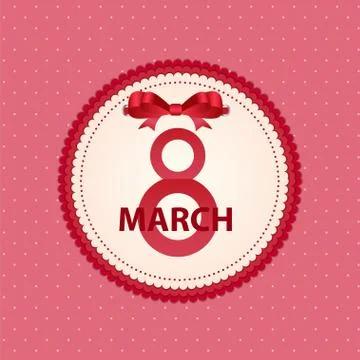 Poster 8 March Card Vector Illustration Stock Illustration