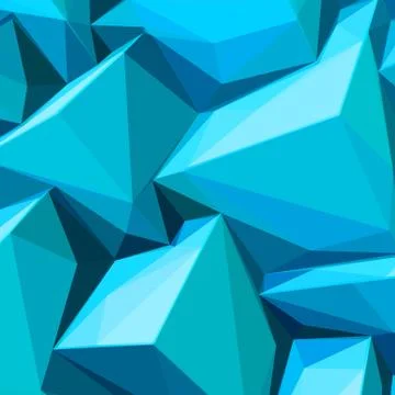 Poster with abstract blue ice cubes Stock Illustration