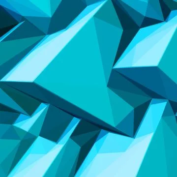 Poster with abstract blue ice cubes Stock Illustration