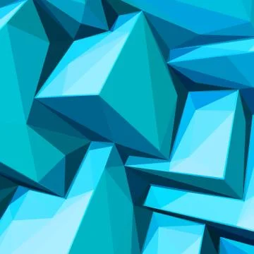 Poster with abstract blue ice cubes Stock Illustration