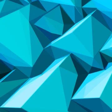Poster with abstract blue ice cubes 스톡 일러스트