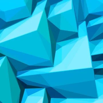 Poster with abstract blue ice cubes Stock Illustration