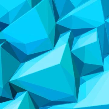 Poster with abstract blue ice cubes Stock Illustration