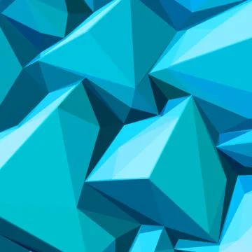 Poster with abstract blue ice cubes Stock Illustration