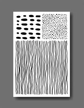 Poster with abstract patterns vector 스톡 일러스트