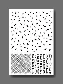 Poster with abstract patterns vector. Stock Illustration