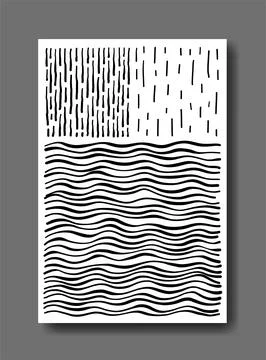 Poster with abstract patterns vector. Stockillustratie