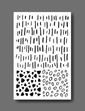 Poster with abstract patterns vector. 스톡 일러스트