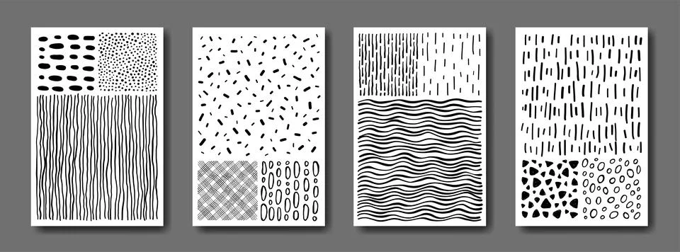 Poster with abstract patterns vector 스톡 일러스트