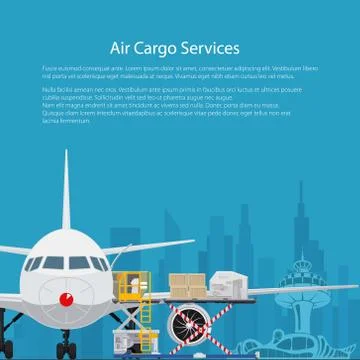 Poster Air Cargo Services Stock-Illustration
