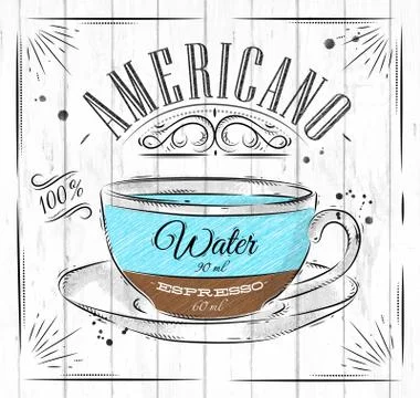 Poster americano Stock Illustration